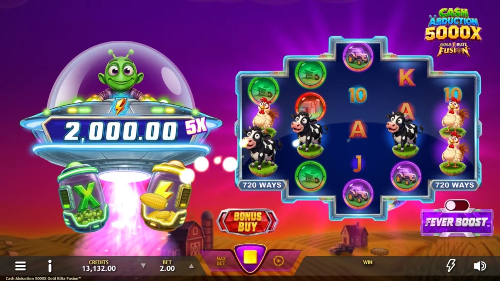 Cash Abduction 5000X Gold Blitz Fusion™ gameplay screenshot 2