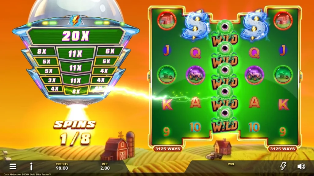 Cash Abduction 5000X Gold Blitz Fusion™ gameplay screenshot 3