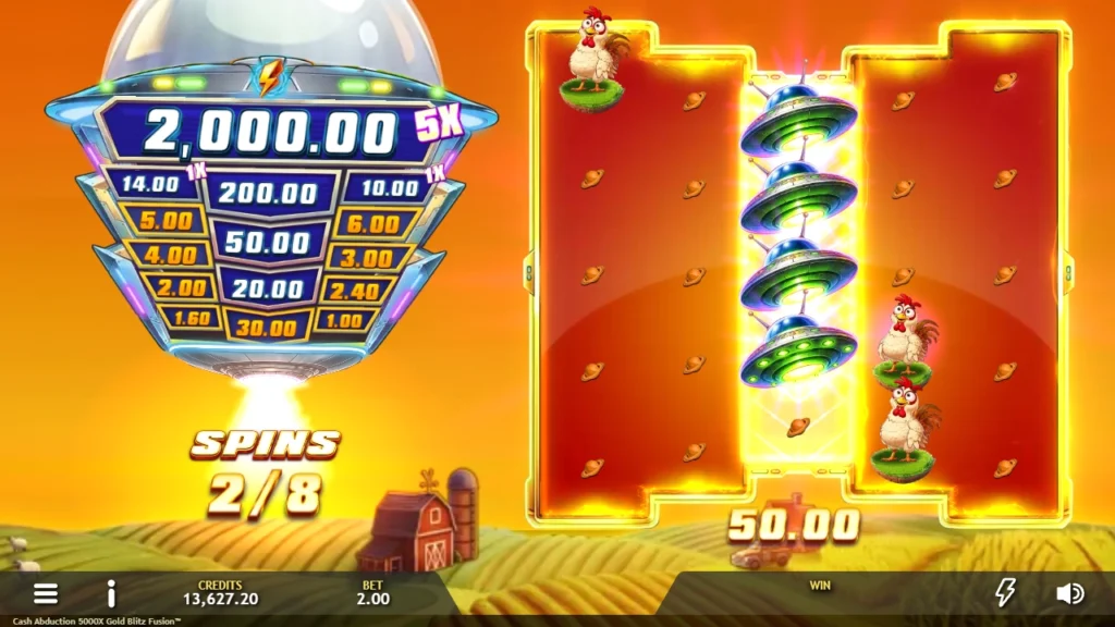 Cash Abduction 5000X Gold Blitz Fusion™ gameplay screenshot 4